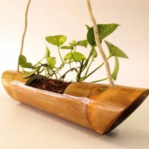 Bamboo Hanging Planter Manufacturer in Bihar - Manipuri Bamboo Architecture